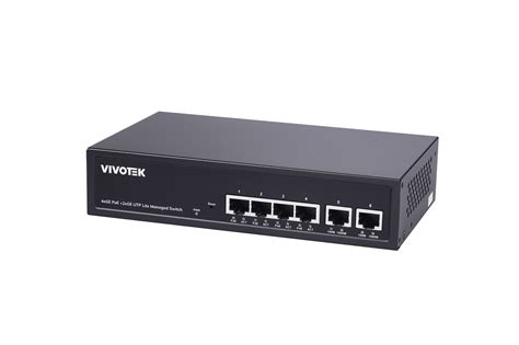 VIVOTEK 4xGE PoE + 2xGE UTP lite managed switch; VLAN; STP; POE Port Cycling 